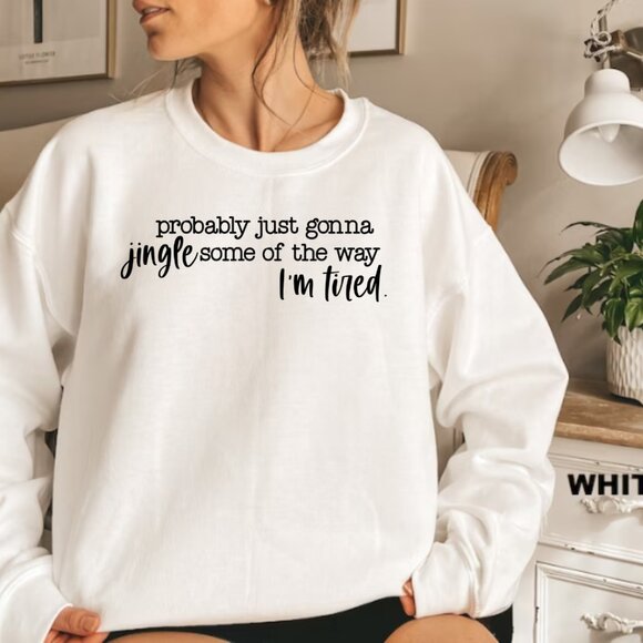 Christmas Jingle NEW white crewneck sweatshirt - Picture 1 of 1